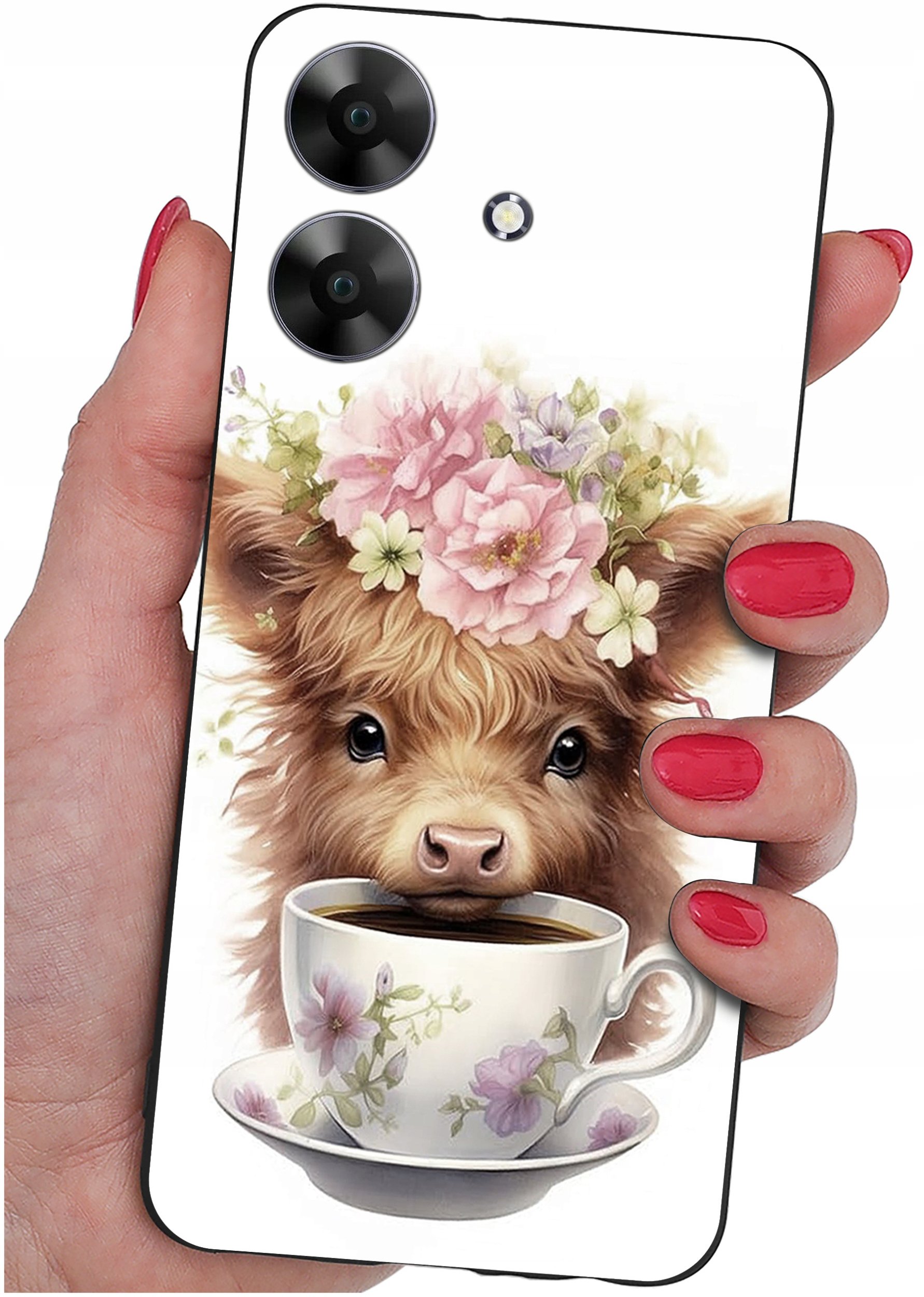 ETUI do Realme Note 60 CASE WZORY | SILIKONOWE MATT CASE + SZKŁO 9H