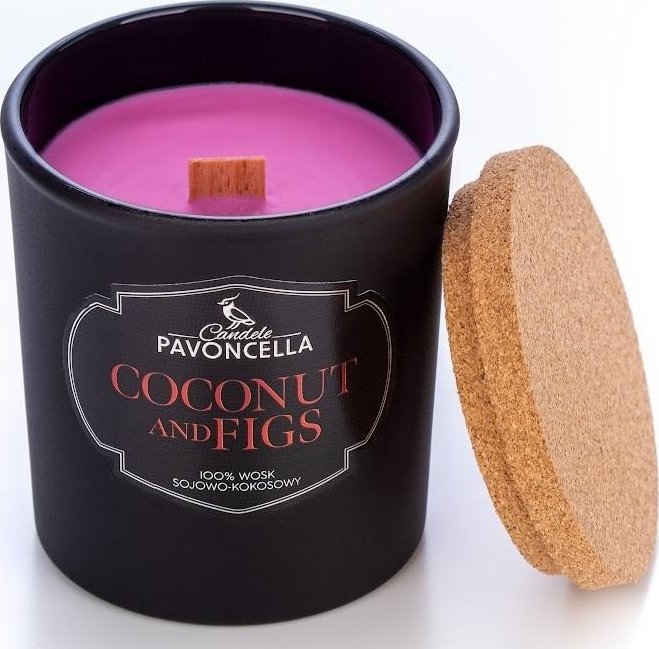 Świeczka sojowa Coconut and Figs czarna 135g