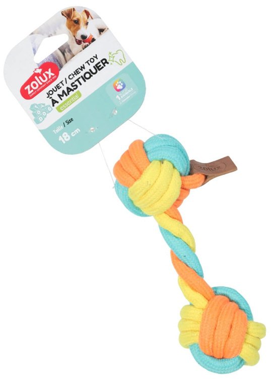 ZOLUX Zabawka dla psa gryzak hantel sznurkowy TWIST 18 cm