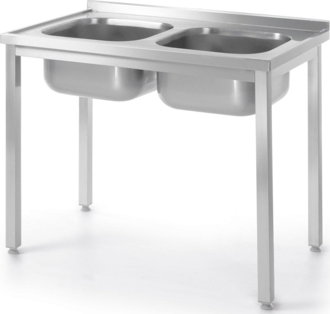 Zlewozmywak Hendi Basen zlew dwukomorowy Budget Line STAL 1000 x 600 x 850 cm - Hendi 817049