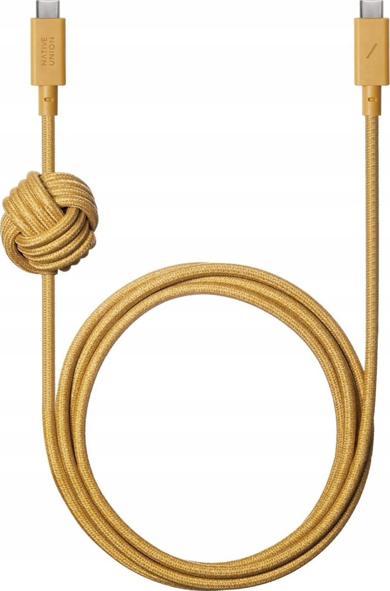 Kabel USB Native Union USB-C - USB-C 3 m Żółty (ACABLE-C-KFT-NP)