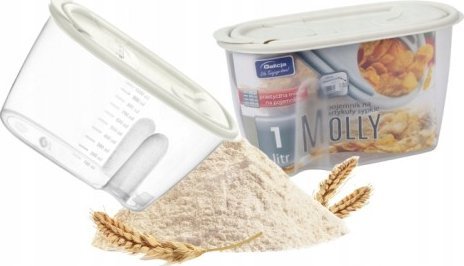 Galicja Pojemnik kuchenny na artykuły sypkie z miarą i otworami 1l