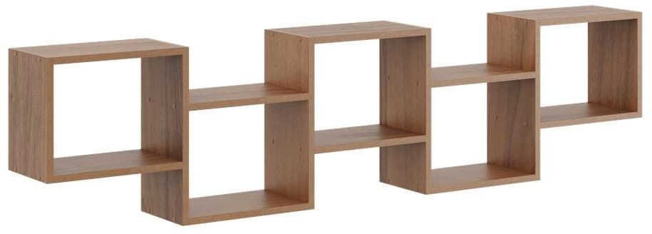 Półka ścienna, wisząca, regał, 186x18x44 cm, orzech, mat