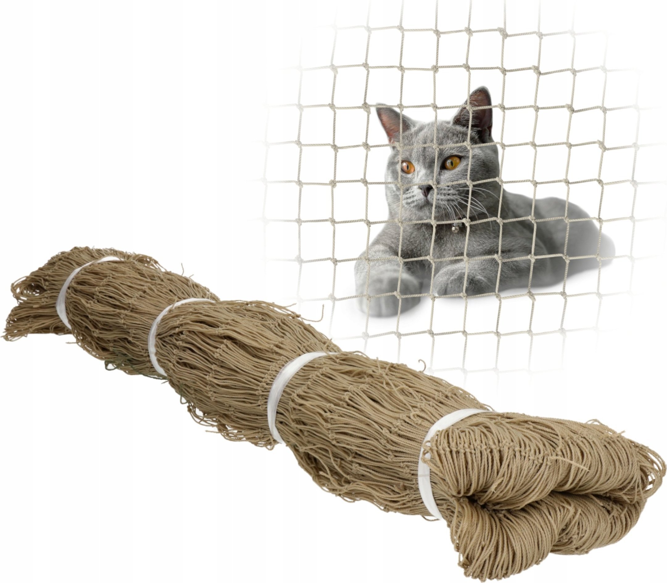 SIATKA PREMIUM NA BALKON WZMOCNIONA DRUCIKIEM - ROLKA 5X2M