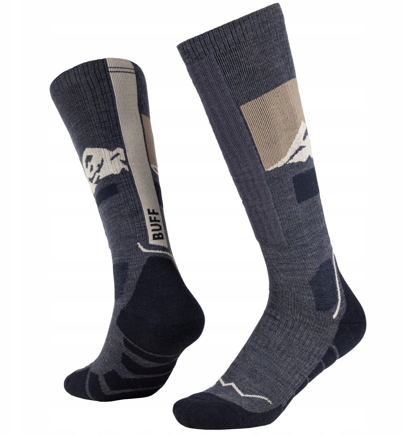 Buff Merino Heavyweight Over The Calf Socks 138872779 Granatowy 42-44