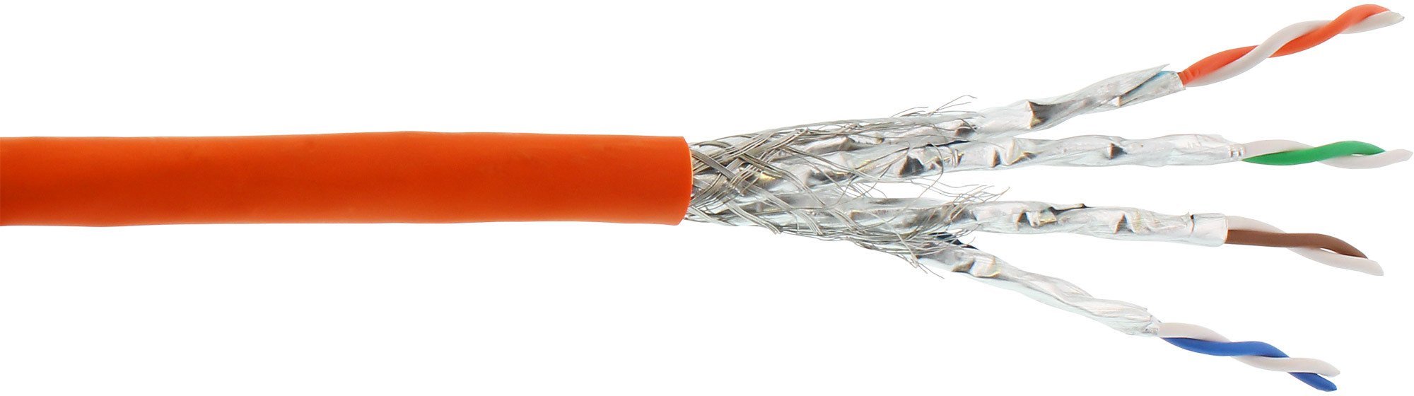 InLine InLine® Installation Cable S/FTP PiMF Cat.7a AWG23 1200MHz B2ca halogen free orange 25m