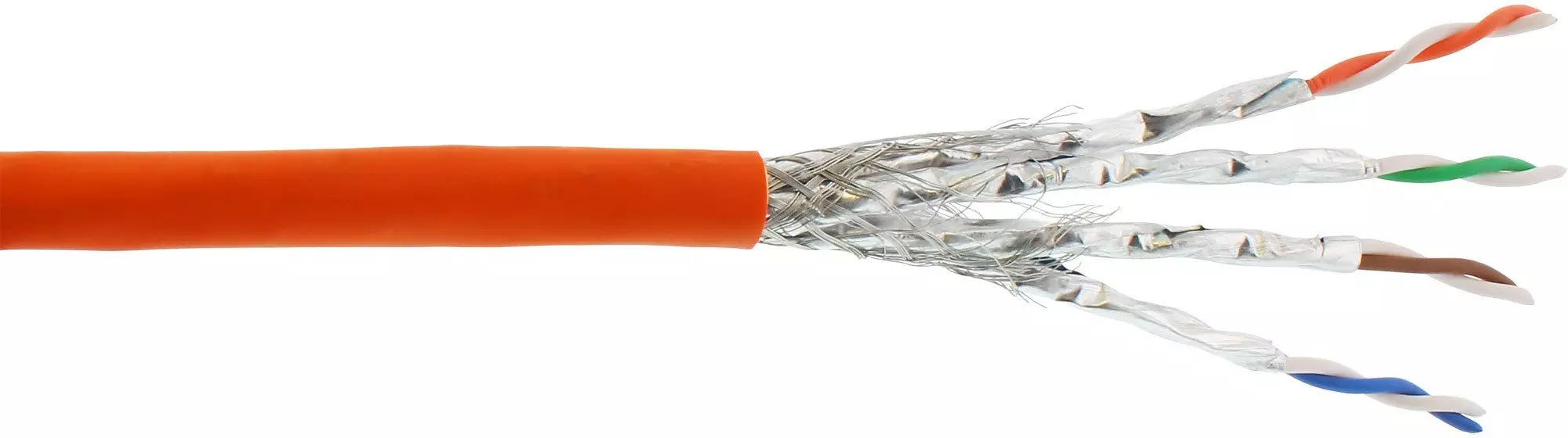 InLine InLine® Installation Cable S/FTP PiMF Cat.7a AWG23 1200MHz B2ca halogen free orange 25m