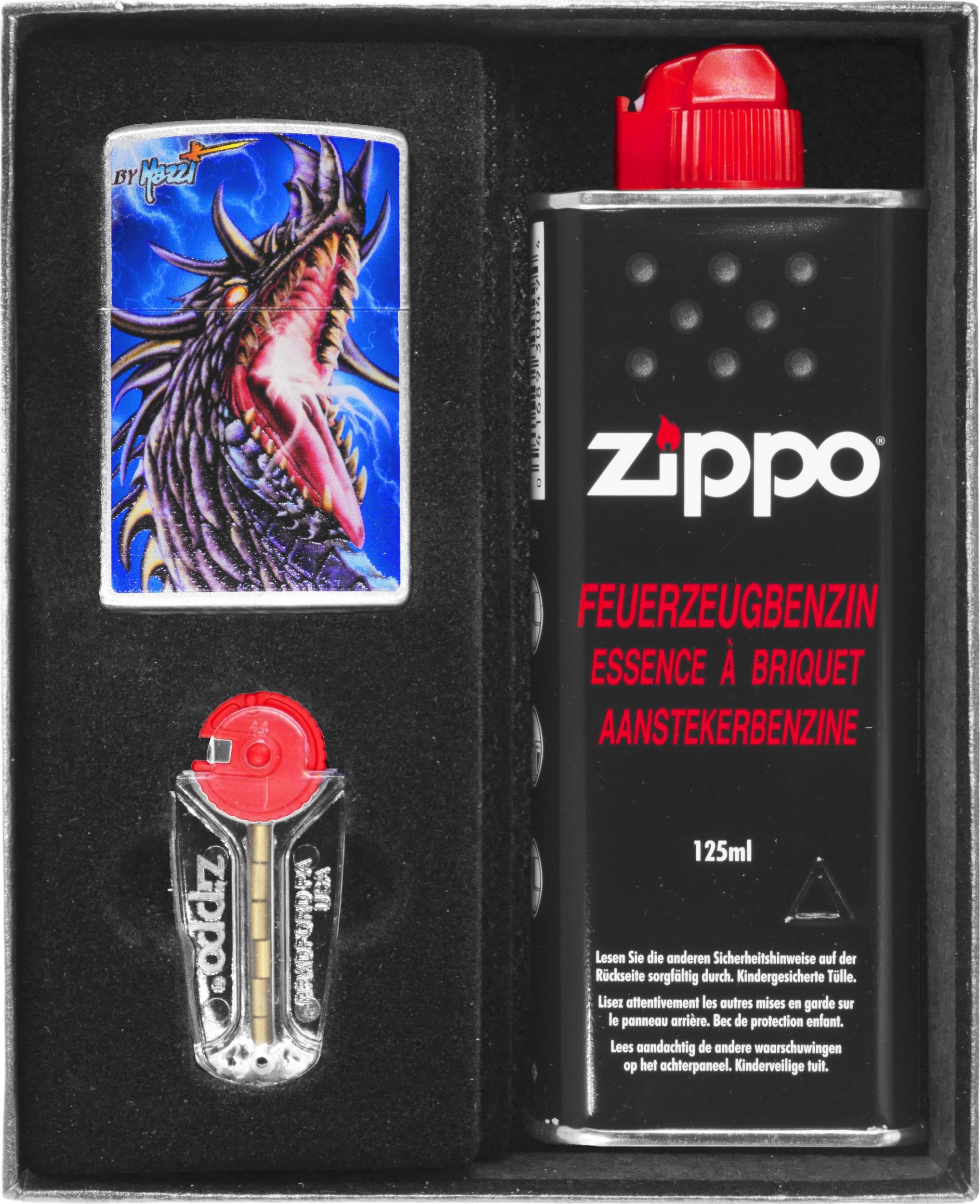 Zestaw ZIPPO Zapalniczka MAZZI DRAGON Prezentowy No1