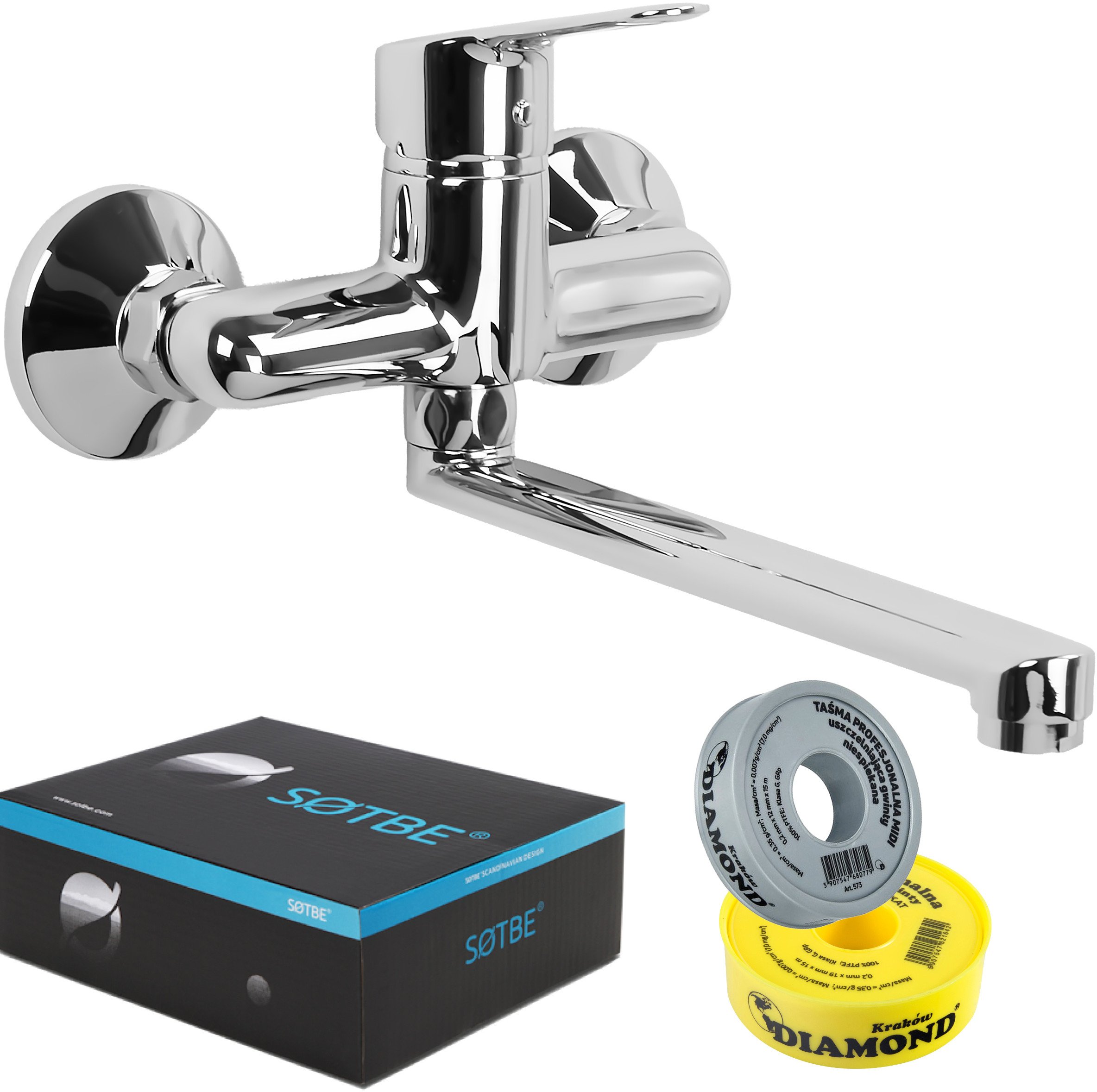 OTRA Bateria umywalkowa ścienna Kran do łazienki SOTBE