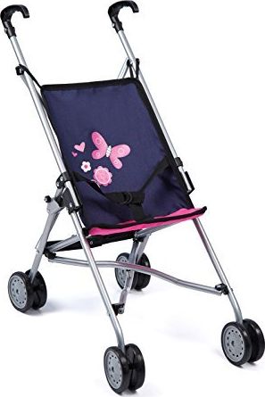 Bayer Design doll buggy, doll carriage (dark blue / pink)