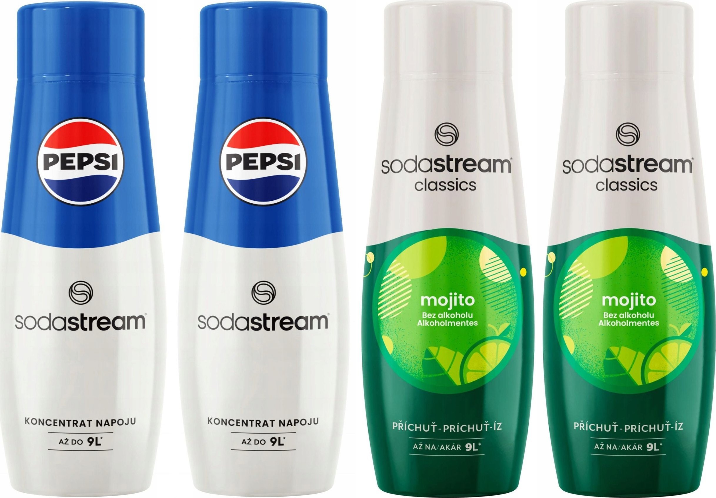 SODASTREAM Pepsi + Mojito syropy do saturatora 4 szt.