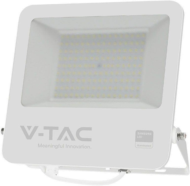 Projektor LED V-TAC 100W 100Lm/W Przewód 1mb SAMSUNG CHIP Biały VT-44104 6500K 8700lm 5 Lat Gwarancji