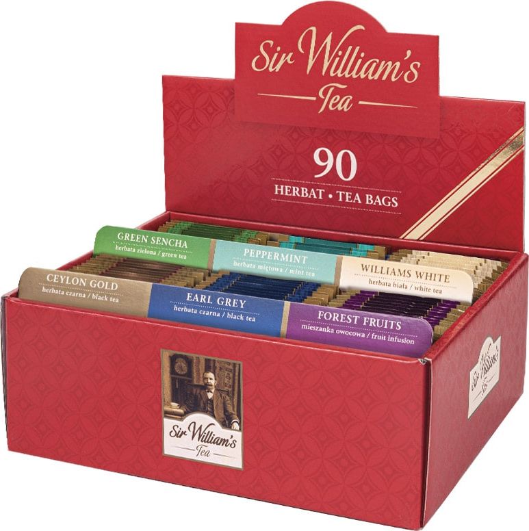 Sir Williams Tekturowy Prezenter z Herbatami Sir William's Tea 90szt