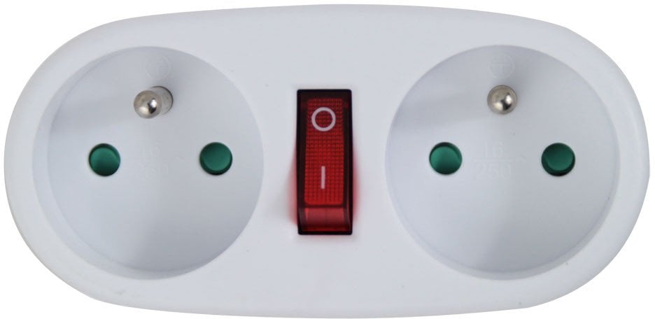 ELK306W Esperanza rozgałęźnik elektr. 2 gn. wł. biały