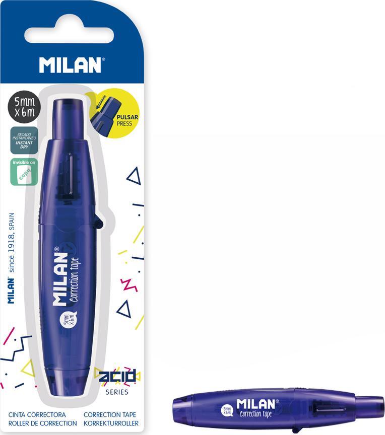 Milan KOREKTOR W TAŚMIE MINI MILAN ACID 1 SZTUKA NA BLISTRZE NIEBIESKI