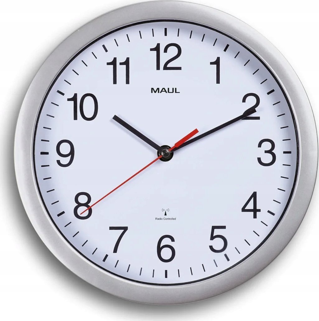 Maul MAUL Wanduhr Run weiß/silber Kunststoff 25cm inkl. Batterien