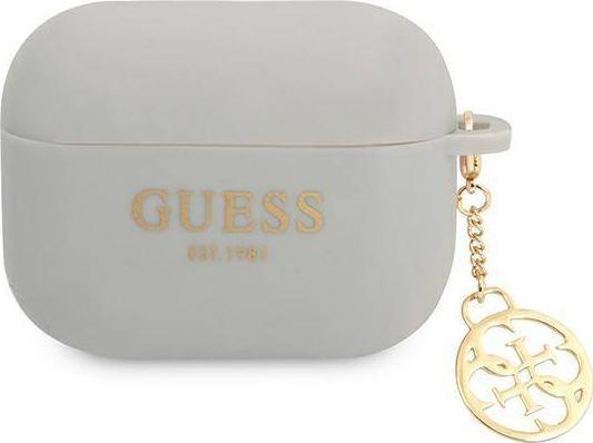 Guess Etui ochronne Silicone Charm 4G Collection do AirPods Pro szare