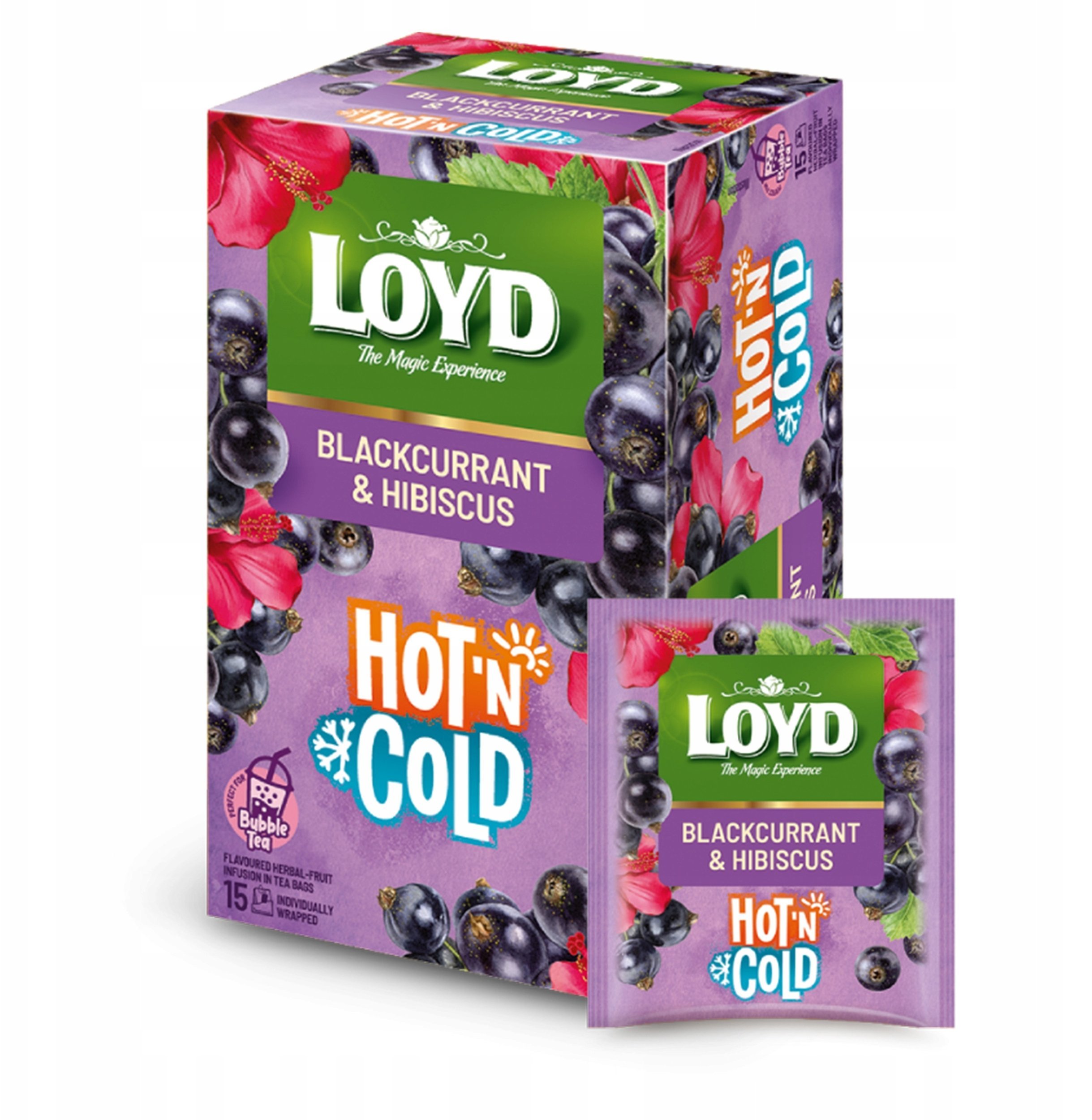 Herbata owocowa LOYD Hot&Cold - Porzeczka i hibiskus 15x2g