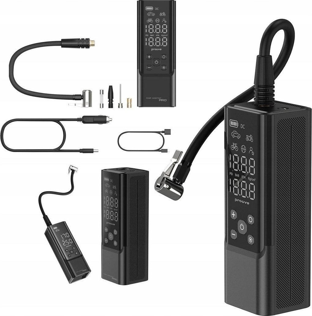 Pompka Elektryczna Rowerowa Bezprzewodowa Sprężarka Kompresor 120w 2500mah / Pump Assistant Pro