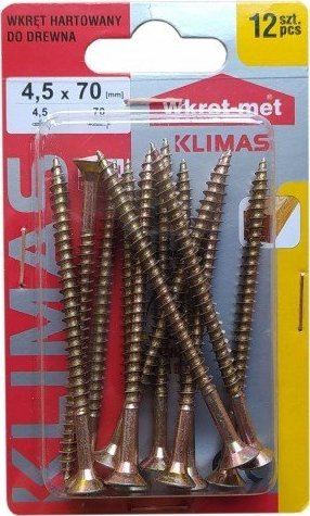 Wkręt-met Wkręty hartowane do drewna 4,5x70 mm 12 szt