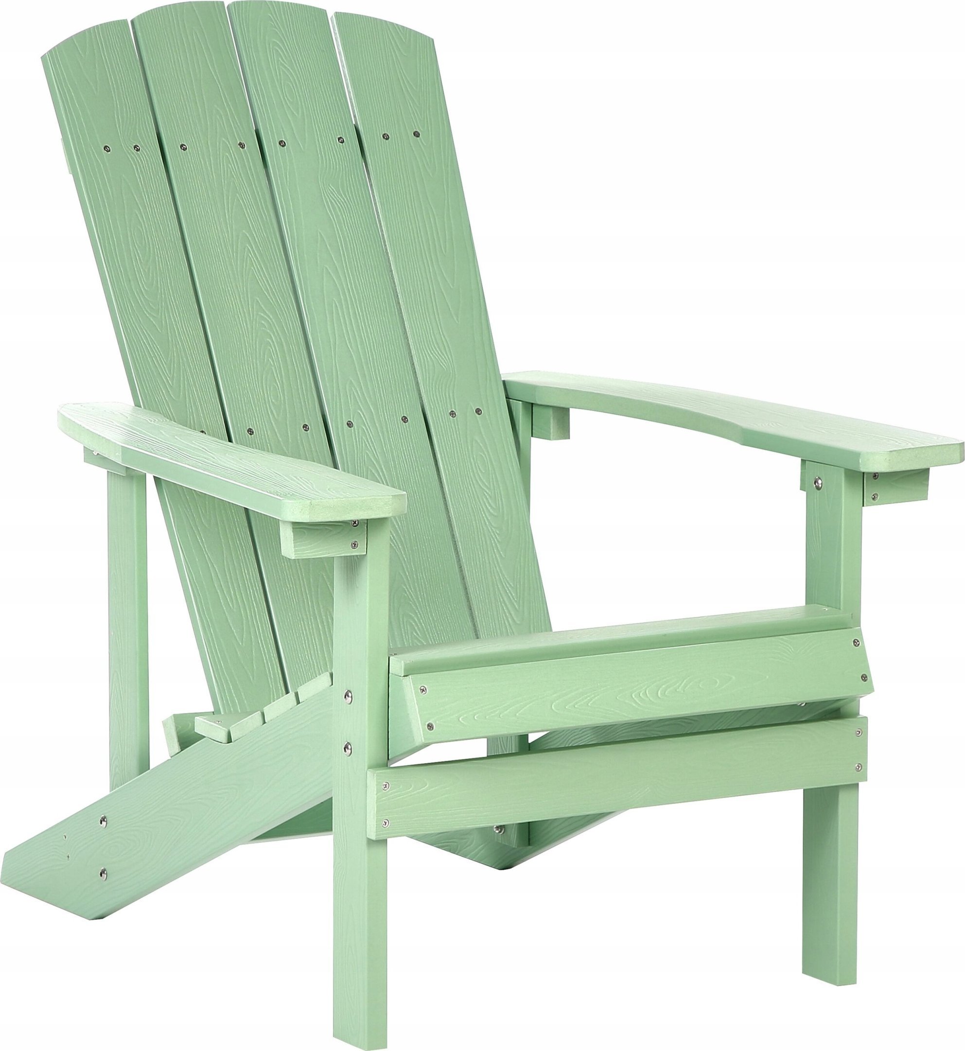 Beliani Krzesło ogrodowe MDF Jasnozielony ADIRONDACK