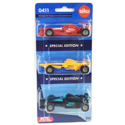 Siku Zestaw 3 samochodów wyścigowych formuła model metal S0411