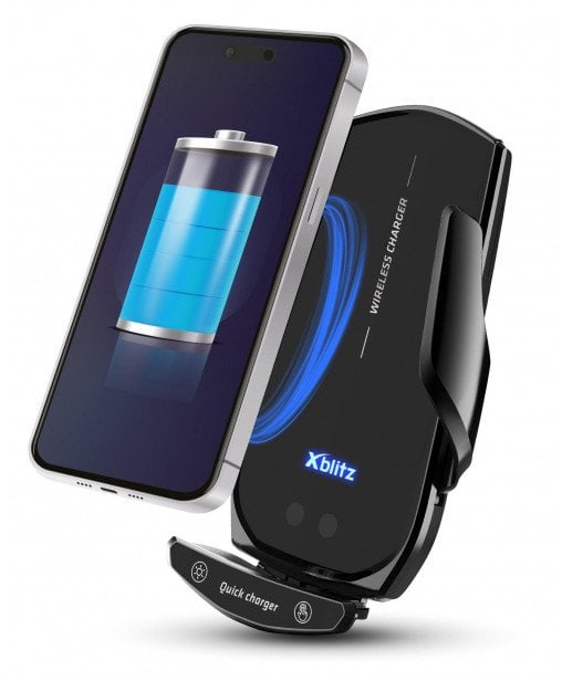 Uchwyt samochodowy Xblitz FX5 Exclusive, automatyczny, z funkcją bezprzewodowego ładowania