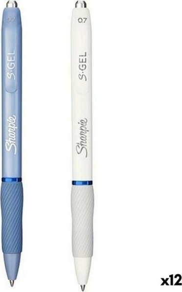 Sharpie Długopis żelowy Sharpie S-Gel Niebieski Biały 0,7 mm (12 Sztuk)