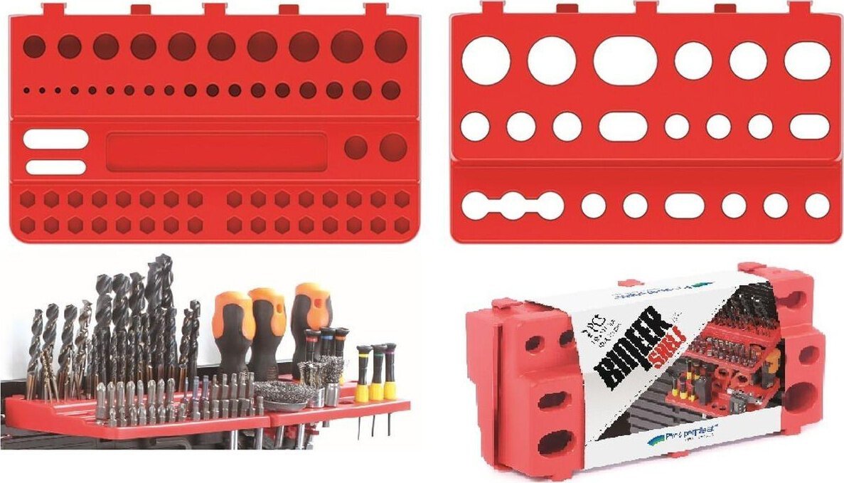 Prosperplast ZESTAW PÓŁEK ORGANIZER NA ŚRUBOKRĘTY I WIERTŁA BINEER KISTENBERG