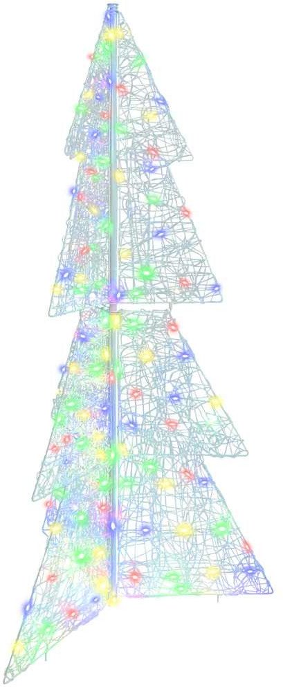 vidaXL Choinka z 160 diodami LED Wielokolorowe 150 cm Akryl