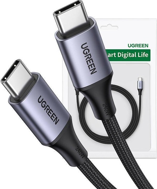 Kabel USB Ugreen USB-C - USB-C 1 m Szary (15311)