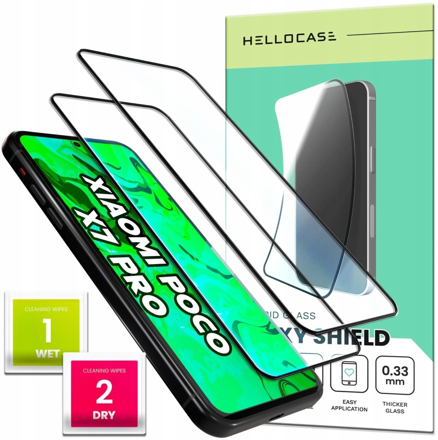 Hello Case 2-PAK Szkło Hybrydowe Do Xiaomi Poco X7 Pro 5D