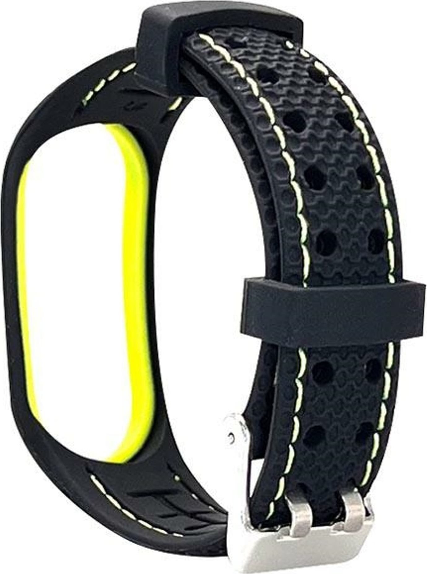 Beline Beline pasek Mi Band 7 Sport czarno-limonkowy black/lime