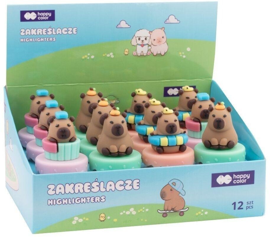 Zakreślacze-mazaki Kapibara Kapi Fun (12szt)