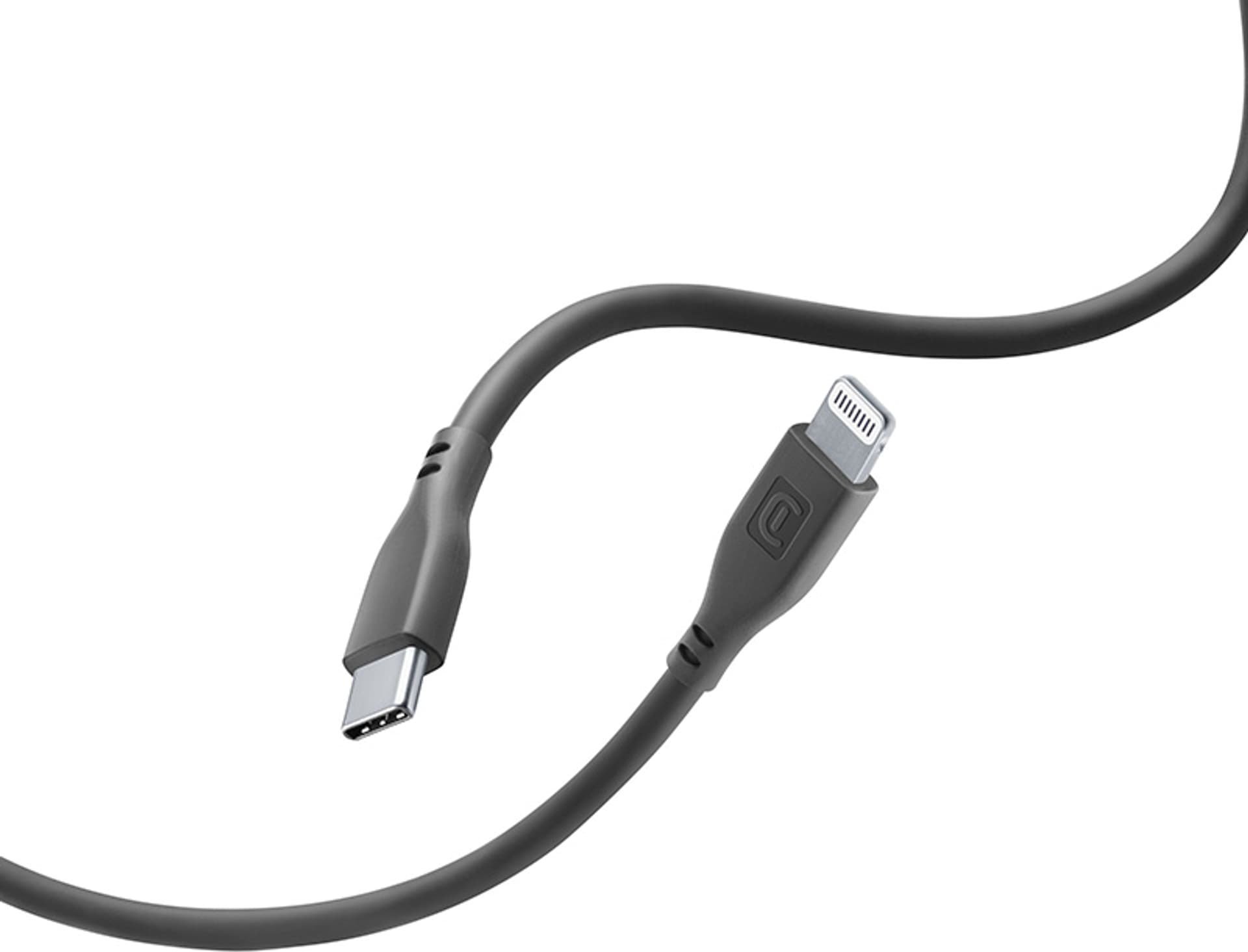 Kabel USB Cellular Line Lightning - USB-C 1.2 m Czarny (USBDATASOFTC2LMFIK)