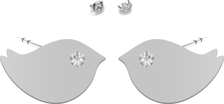 Radziszewska Jewellery Kolczyki Srebrne z Ptaszkiem