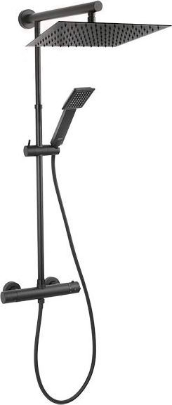 Zestaw prysznicowy Ferro Trevi Square z deszczownicą chrom (NP75SQ-TRV7U-BL)