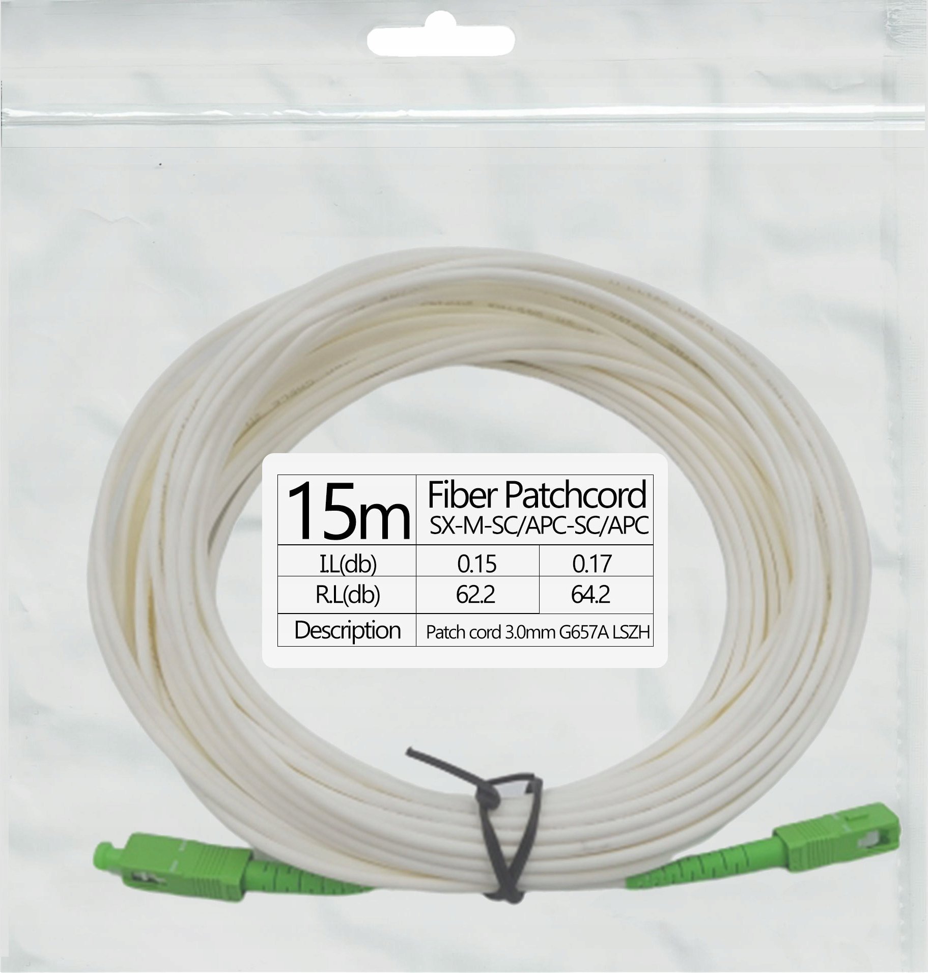 ExtraLink Patchcord światłowód kabel SC/APC-SC/APC 15m simpl