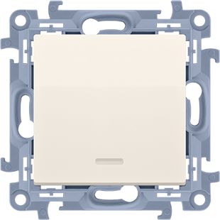 Kontakt-Simon Łącznik pojedynczy Simon 10 z podświetleniem 10AX kremowy (CW1L.01/41)