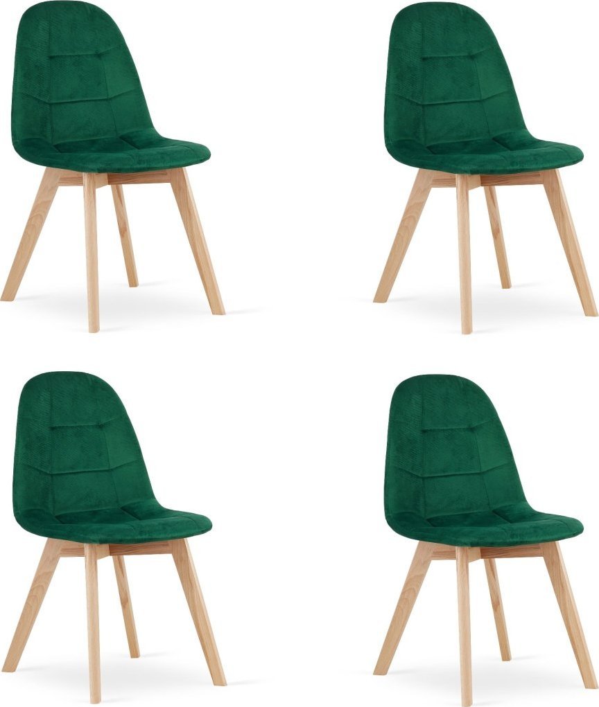 Leobert Krzesło BORA - ciemna zieleń aksamit x 4