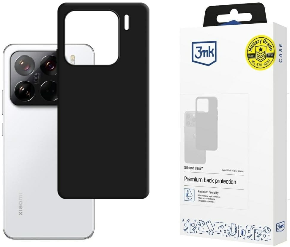 Etui 3MK Silicone Case do Xiaomi 15 czarny