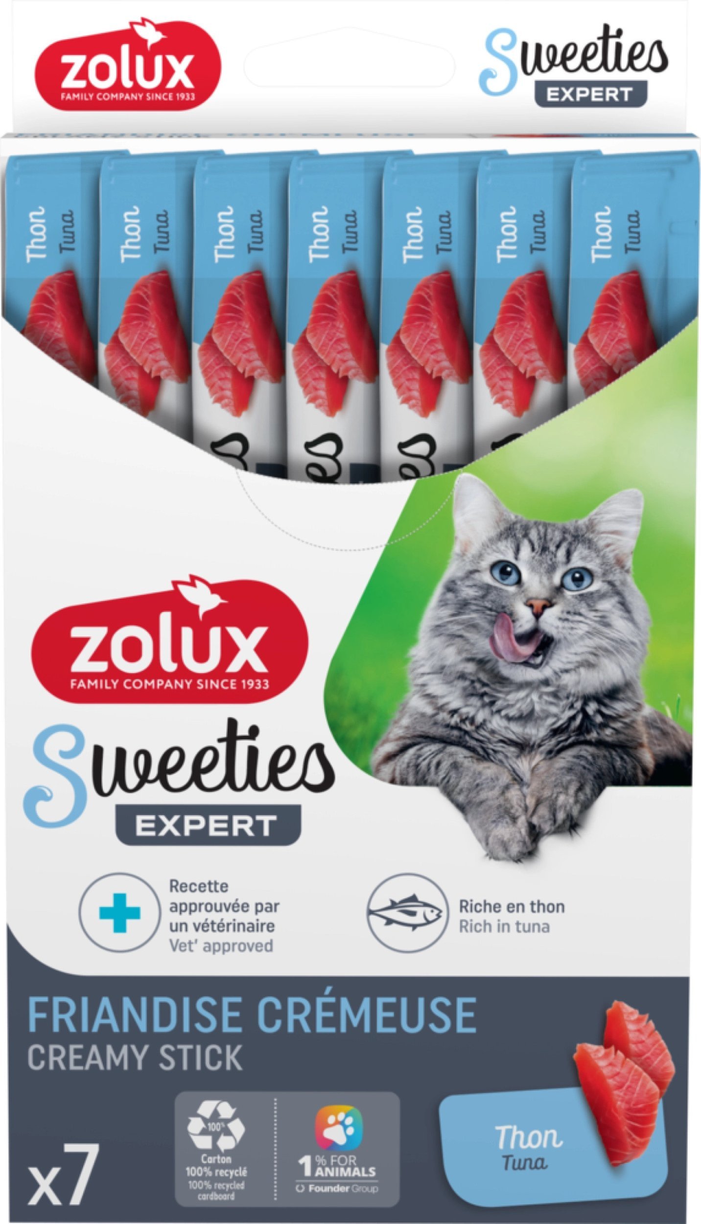 ZOLUX Przysmak kremowy dla kota SWEETIES z tuńczykiem 14g x7