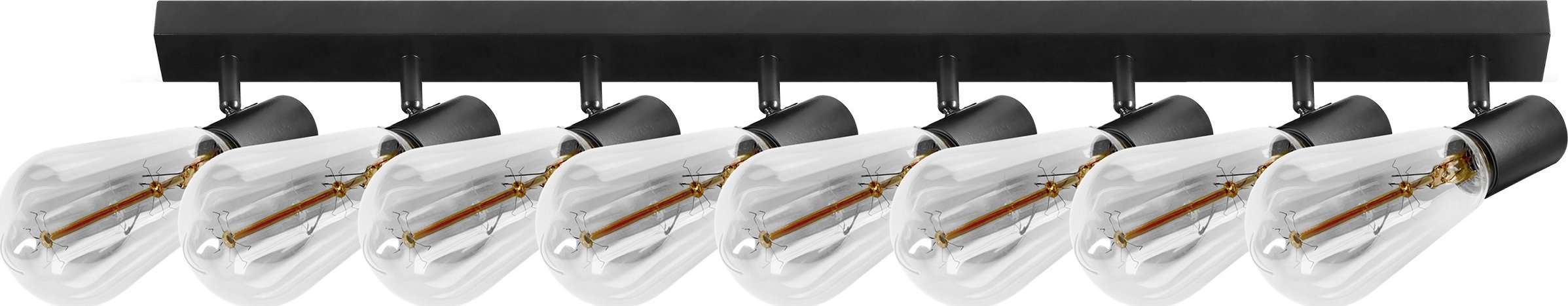 Lampa sufitowa Orno RIO SP 8, oprawa ścienno-sufitowa, E27 max. 8x60W, IP20, czarna