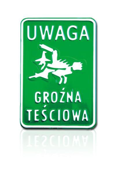 Tablica 15x20cm UWAGA! Groźna Teściowa - M P24