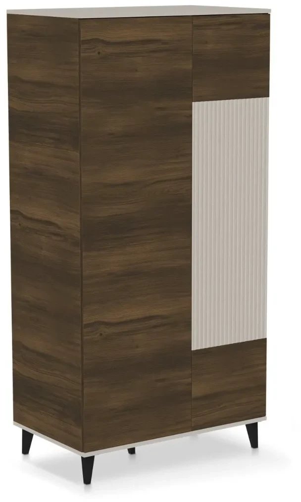 Szafa dwudrzwiowa RANDOM 2 S-1 90cm orzech/kaszmirowa HALMAR