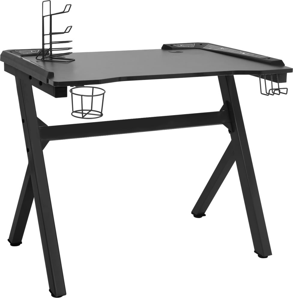 Biurko vidaXL 325424 Czarne 110 cmx60 cm