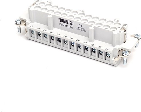 Emas Wsad żeński do pokrywy metalowej, 24 pin lub 48 pin (piny 1-24), 16 A T0-EB024CP00