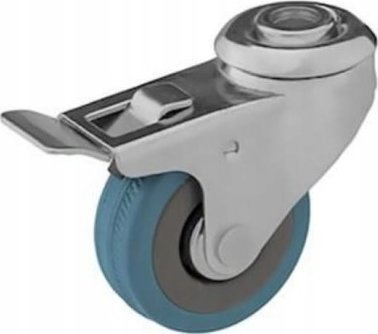 Geko Zestaw skrętny koło obrotowe z hamulcem z mocowaniem na otwór 75 mm