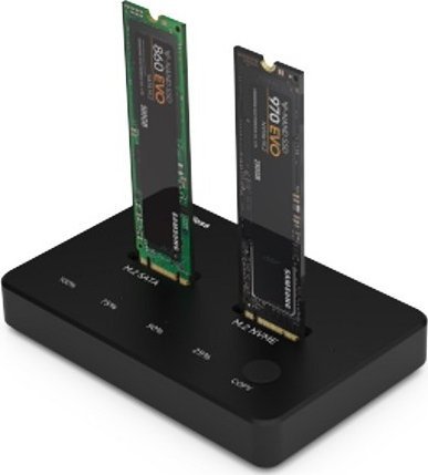 Stacja dokująca Extra Digital Docking Station 2x M.2 NVME+SATA SSD iki 10Gbps