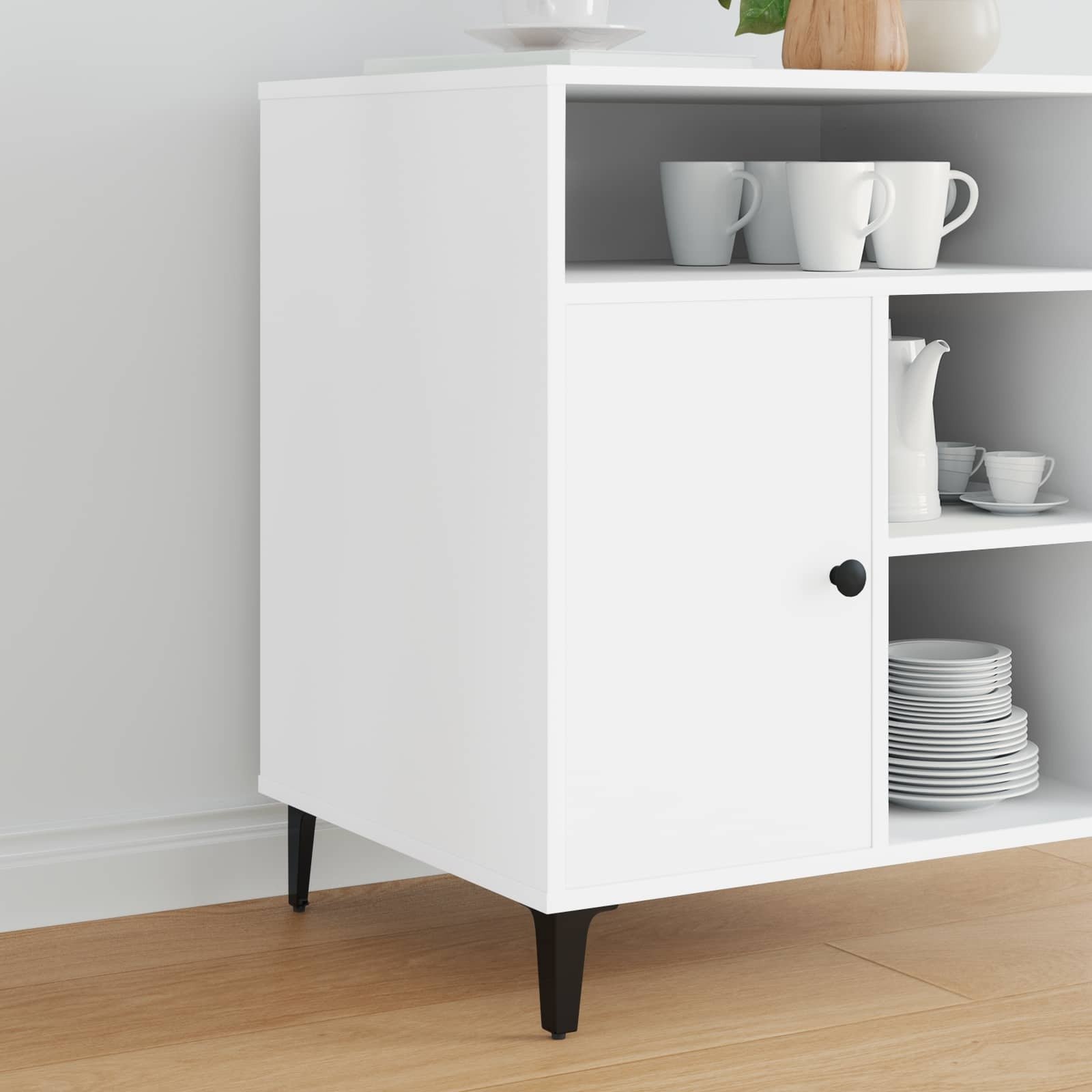 vidaXL Nóżki meblowe 2 pcs Czarny 5,5 x 5,5 x 10 cm Żelazo